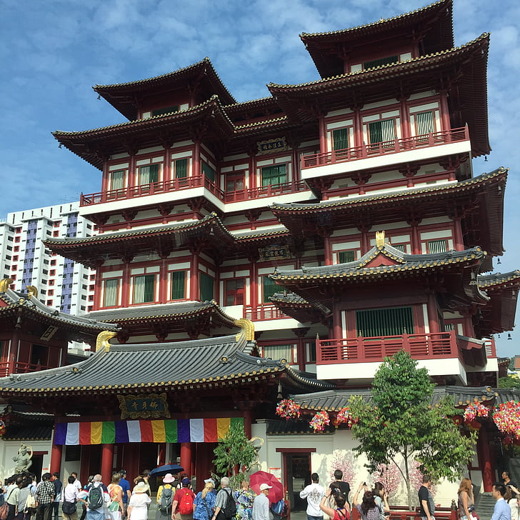 Singapore, Chinatown, Asia, byggnad, arkitektur, kulturer, templet - byggnad