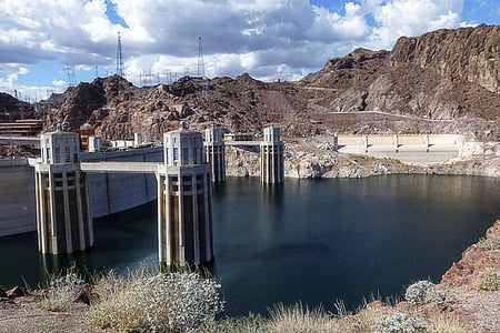 Lake mead, reservoaret, hooverdammen, Nevada, betong, bygge, turistattraksjon