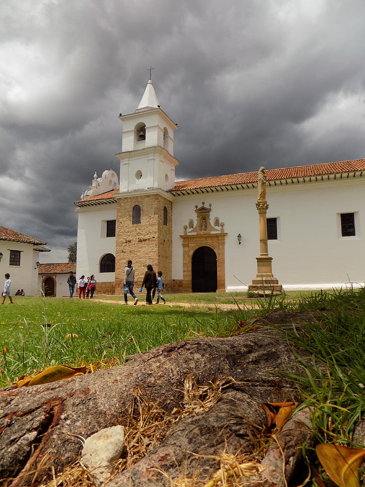 Plaza, personer, landsbygdens, Colombia, Villa, Leyva, Colonial