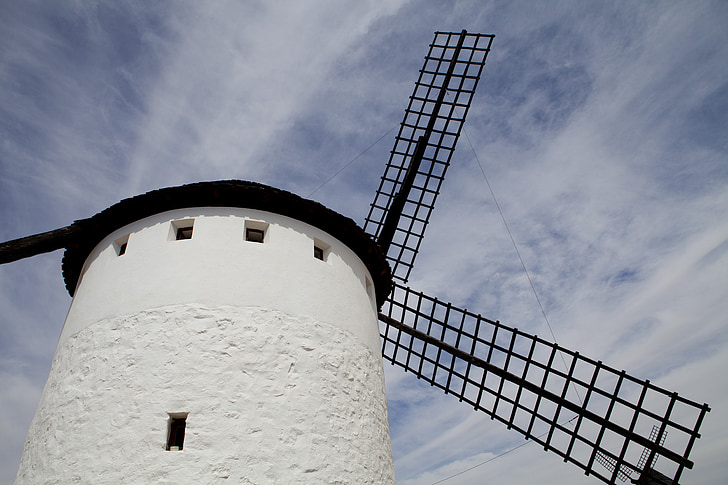 mlýn, Don Quijote, barvení, větrný mlýn, maják, věž