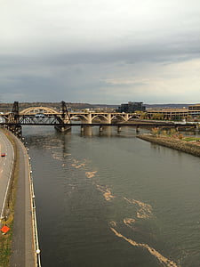 Mississippifloden, Minneapolis, Minnesota, floden, Bridge