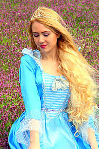 jeune fille, princesse, robe, histoire, printemps, femmes, origine ethnique caucasien