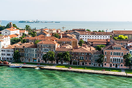 Velence, Cruise, mediterrán, építészet, Olaszország, utazás, víz
