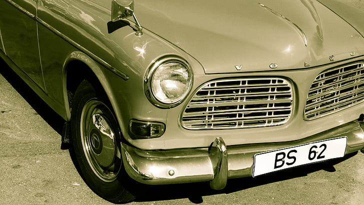 bil, Antik, Vintage, gamla, fordon, strålkastare, Classic