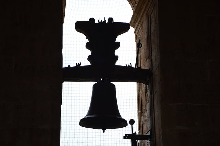 campagne, Salamanca, Kathedraal, silhouet
