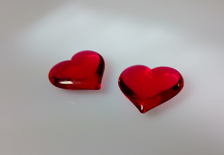 cor, transparents, vermell, l'amor, Sant Valentí, dia de Sant Valentí, forma del cor