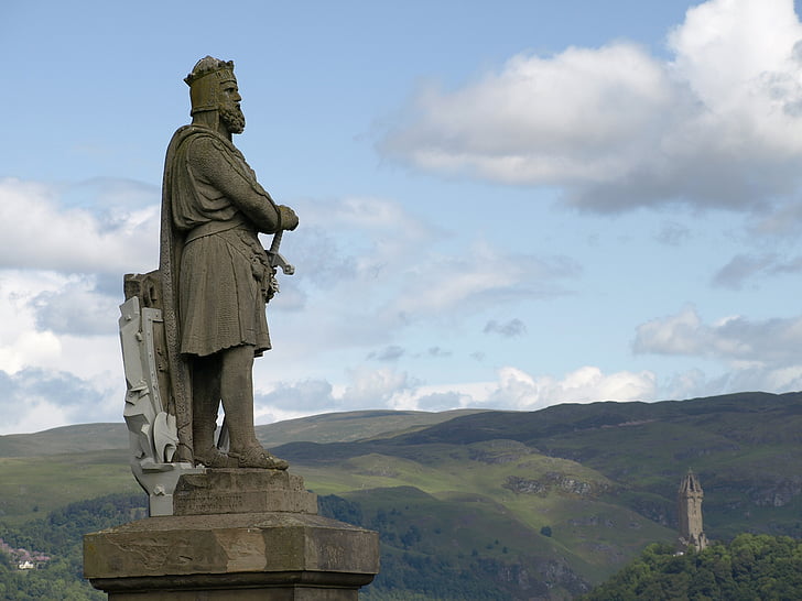 Escòcia, estàtua, Robert, Bruce, rei, Wallace, Monument