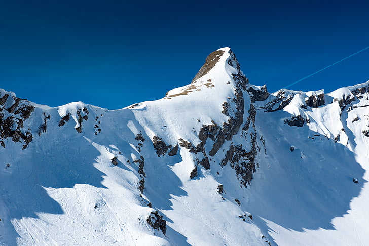 montagna, vertice, neve, inverno, In alto, Apex, natura