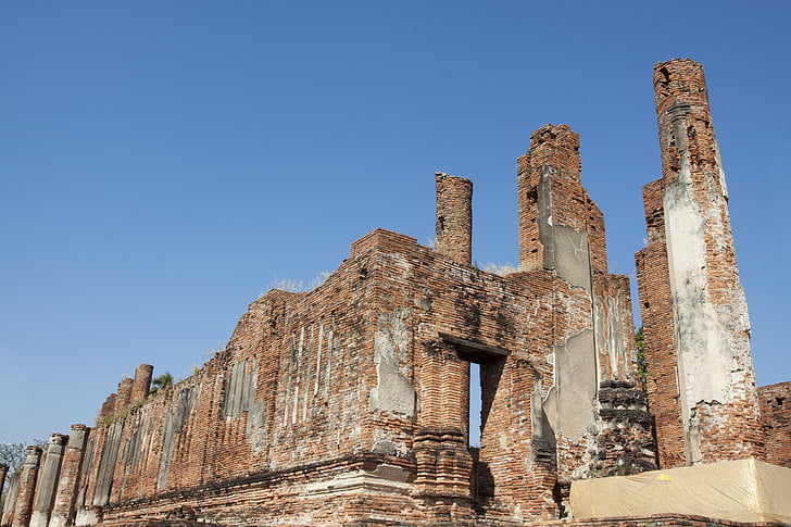 historiske, tempelet, Thailand, arkitektur, gamle, religion, historiske