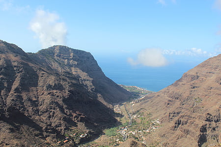 Ilhas Canárias, répteis de la, Valle gran rey, paisagem, montanha, natureza, scenics