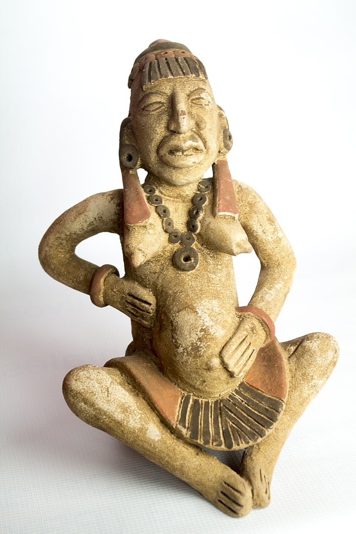 skulptur, gudinnan maya, Ixchel