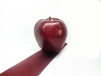 frutas, Apple, maçã vermelha, fundo branco, Branco, vermelho, poder