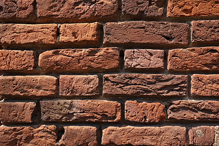 wall, brick, red brick wall, building, house, texture, pattern