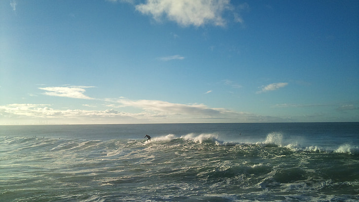 surfing, fale, Surfer, Latem, morze, Ocean, deska surfingowa