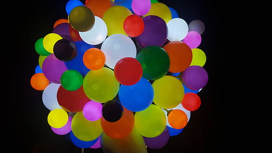 balón, sochárstvo, farby, LED, osvetlenie, Dúfam, že, rozmanitosť