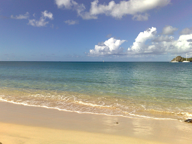 Rodney, Baie, Sainte-Lucie, Caraïbes, mer, plage, vacances