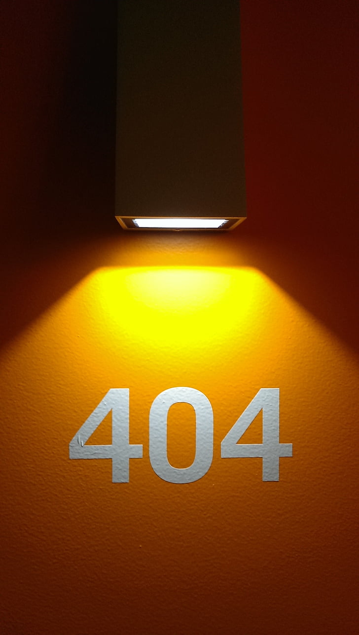 pagina non trovata, luce, ombra, Hotel, palindromo, numero di camera, 404