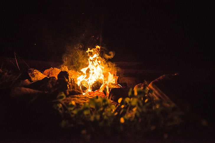 плитки, фокус, фотография, Bonfire, изгаряне, пламък, нощ