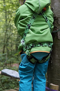 climbing harness, climb, high ropes course, climbing forest, climbing garden, courage, test of courage