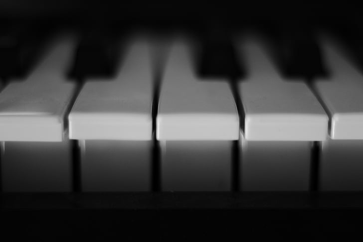 fortepijonas, raktai, balta, muzika, barškinti, pianino klaviatūra, muzikos instrumentas