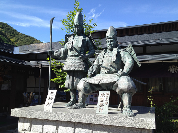 KISO, heykel, Yoshinaka, Nagano ili, Tomoe gozen, KISO yoshinaka, Japonya