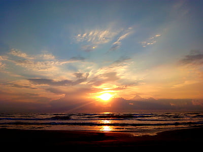 Alba, sole, natura, spiaggia, paesaggio di alba, all'aperto, bellissimo paesaggio