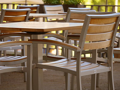 beer garden, chairs, dining tables, gastronomy, out, summer, restaurant
