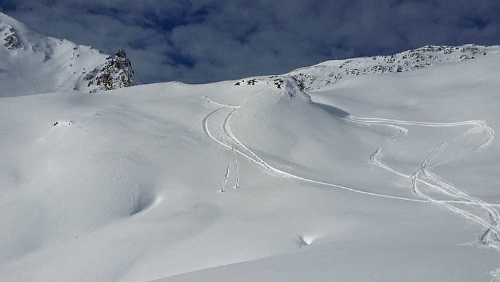 nutolusiose skiiing, Slidinėjimas, Žiemos sportas, sniego, žiemą, Alpių, šaldymo