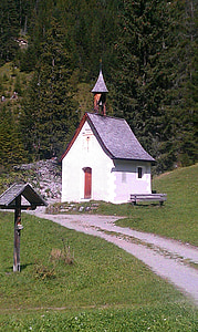 Kapel, kerk, zomer, Alpine
