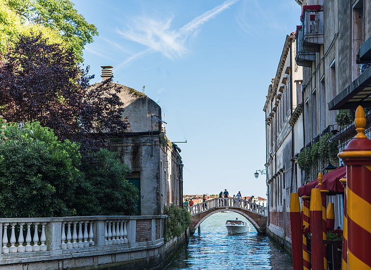 Venecia, Italia, Europa, canal, puente, viajes, agua