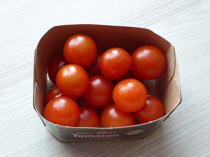 tomaatit, vihannekset, datailaufnahme, Ruoka, terve, punainen