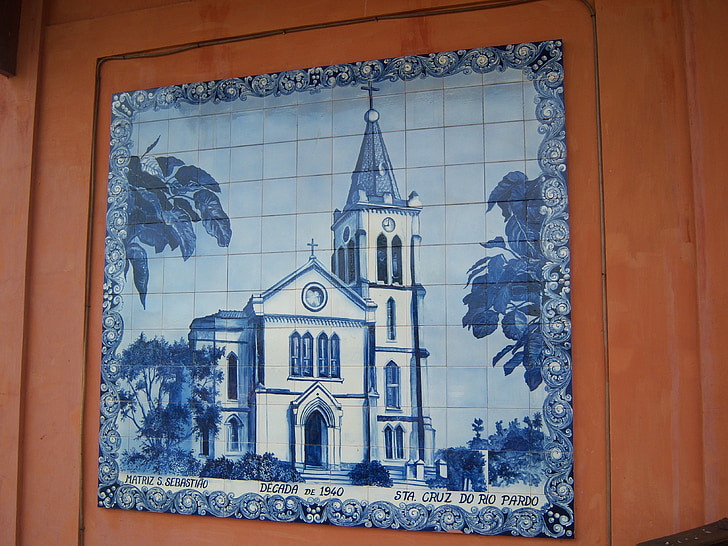 azulejos, decorados, Iglesia, arquitectura, Europa, ventana, lugar famoso