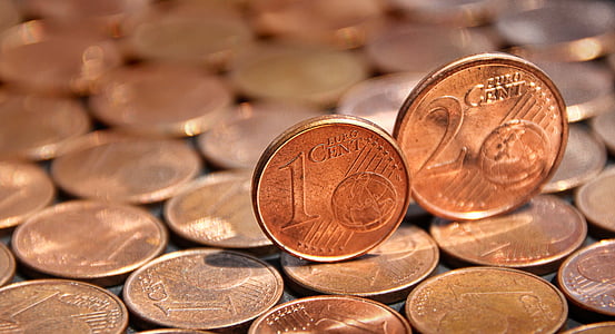 pièce de monnaie, cent, argent, moyens de paiement, cuivre, Euro, specie