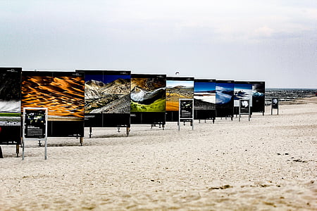 Zingst, strand, foto-expositie