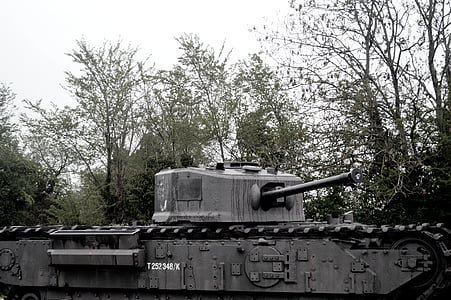 Char, tanque, velho, segunda guerra mundial, batalha, antiga, Normandia