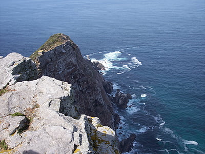 Cape, noktası, Afrika, Güney, Yarımadası, okyanus, kaya