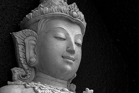pedra, talla, tailandès, cultura, Buda, estàtua, budista