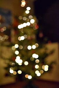 Riepilogo, sfocatura, bokeh, luminoso, celebrazione, Natale, luci di Natale