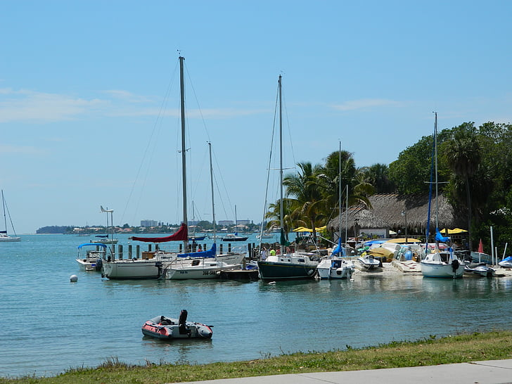 Sarasota, Florida, Marina, boten, water, reizen, Verenigde Staten