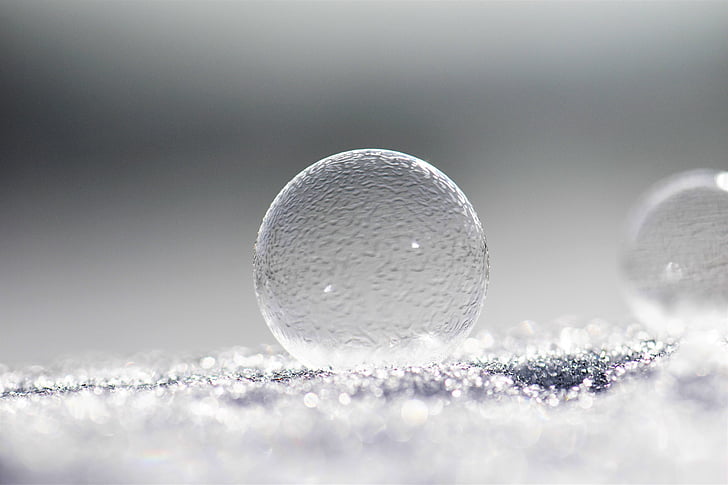 mýdlové bubliny, zmrazené, mráz, zmrazená bubble, eiskristalle, Zimní, chlad
