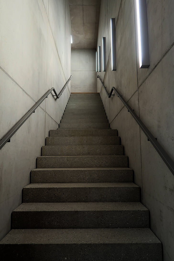 escadas, escadaria, gradualmente, arquitetura, design de interiores, edifício, para cima