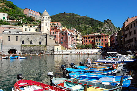 vene, Porto, Cinque terre, Vernazza, Sea, vesi, Liguria