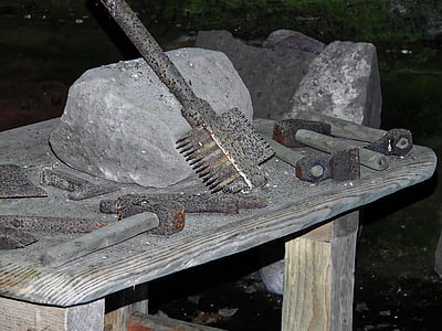 Steinmetz, ferramenta, cinzel, pedra, profissão, trabalhos em pedra, martelo