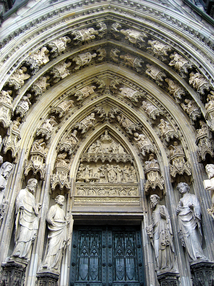 Cathédrale de Cologne, façade, entrée, Église, architecture, lieux d’intérêt, Cathédrale
