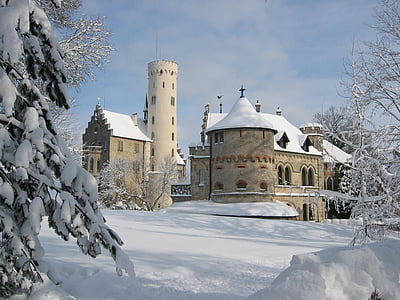 Castello liechtenstein, alb di Swabian, più