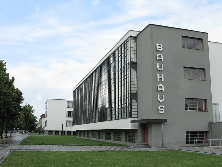 arhitectura, Bauhaus, Dessau, Colegiul, în afara, clădire, patrimoniul mondial