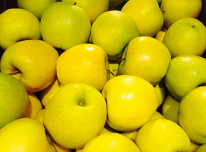 apple, yellow, fruit, healthy, vitamins, food, frisch