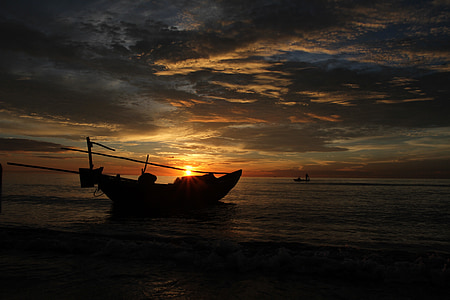 plage de hoa Hai, Viêt Nam, plage, lever du soleil, océan, Dim, nature