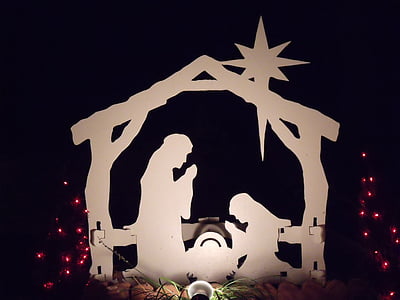 Crăciun, iesle, Isus, Halloween, noapte, infricosatoare, întuneric