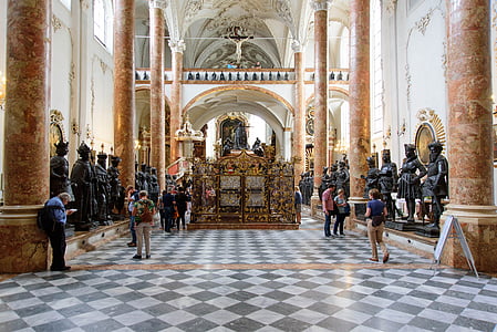 baznīca, schwarzmander, hofkirche, Innsbruck, Tyrol, imperators Maksimiliāns kaps